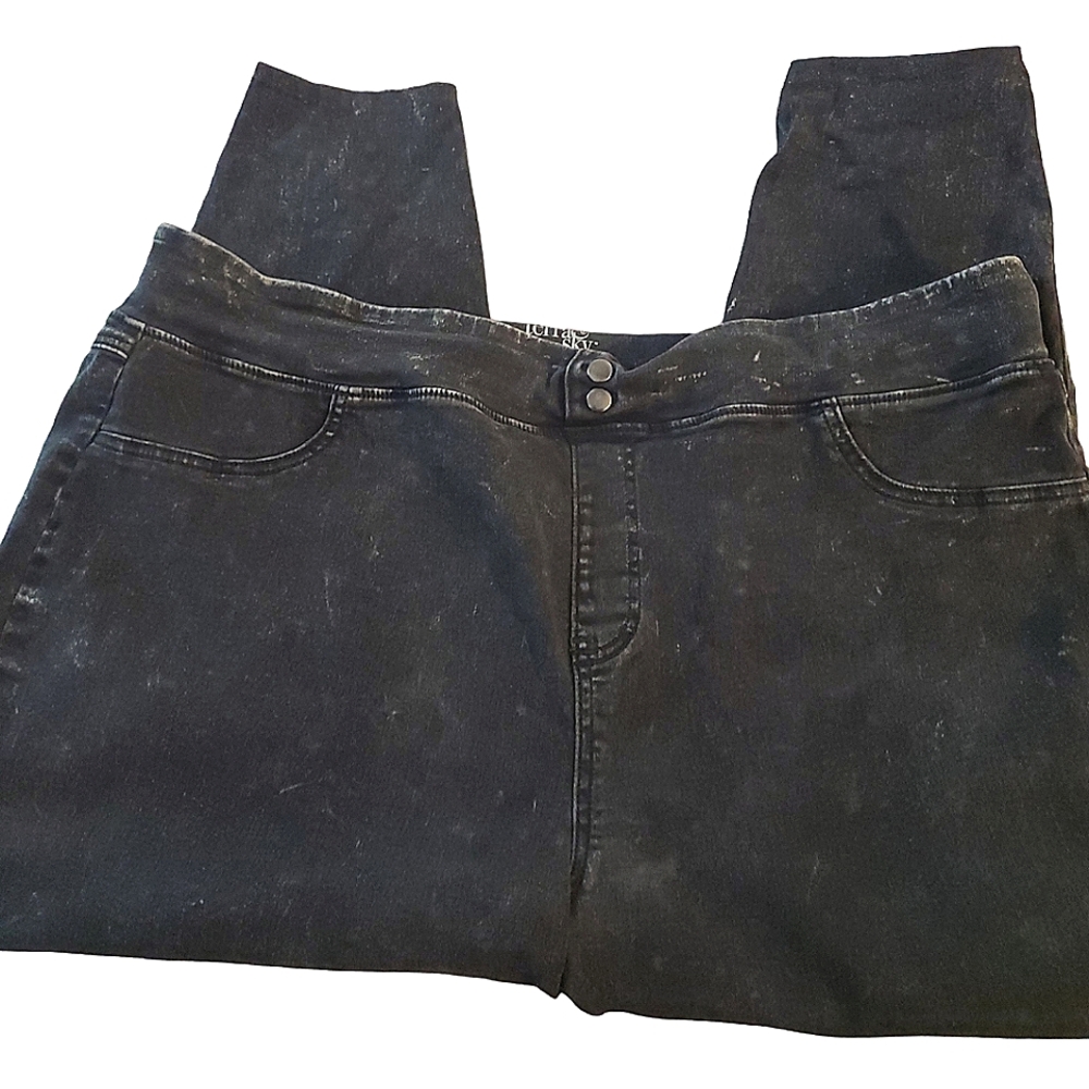 2 pair of Terra & Sky jeggings Plus size Excellent Condition Stretchy